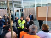 Der einzige der den direkten Kontakt mit den Trassengegner suchte