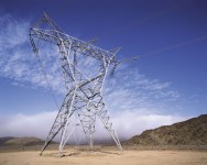 Strommast VSC-HGÜ Trasse in Namibia