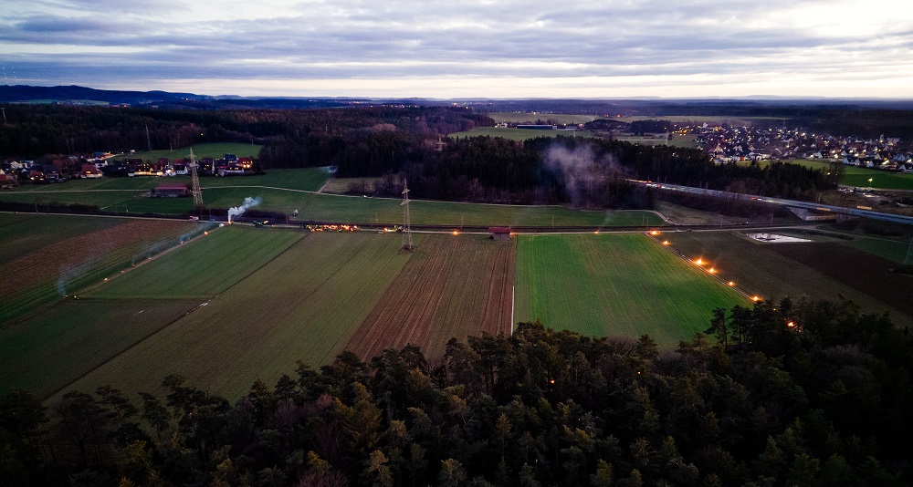 Fläche des von Tennet geplanten Umspannwerks in Ludersheim